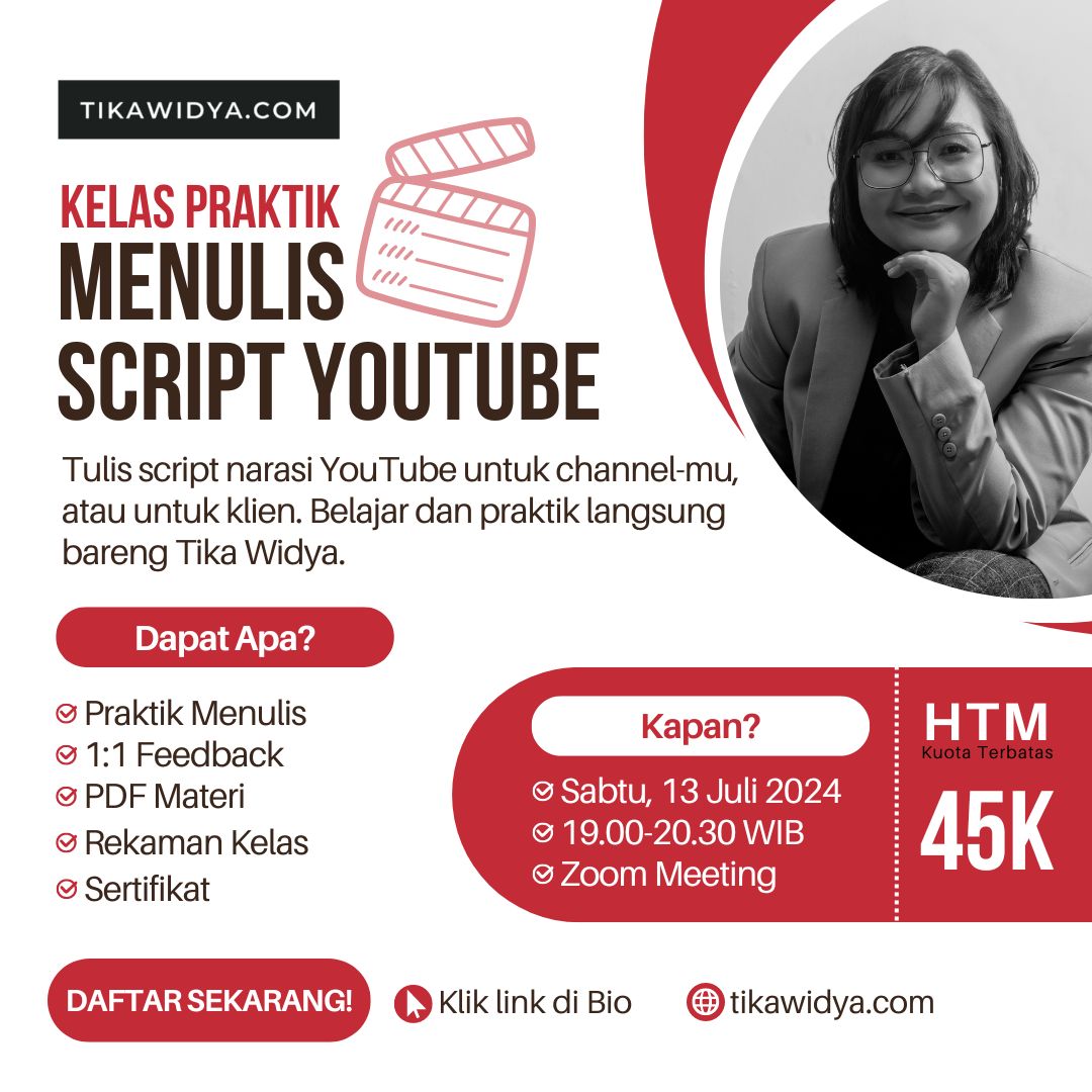 Kelas Praktik Menulis Script Youtube