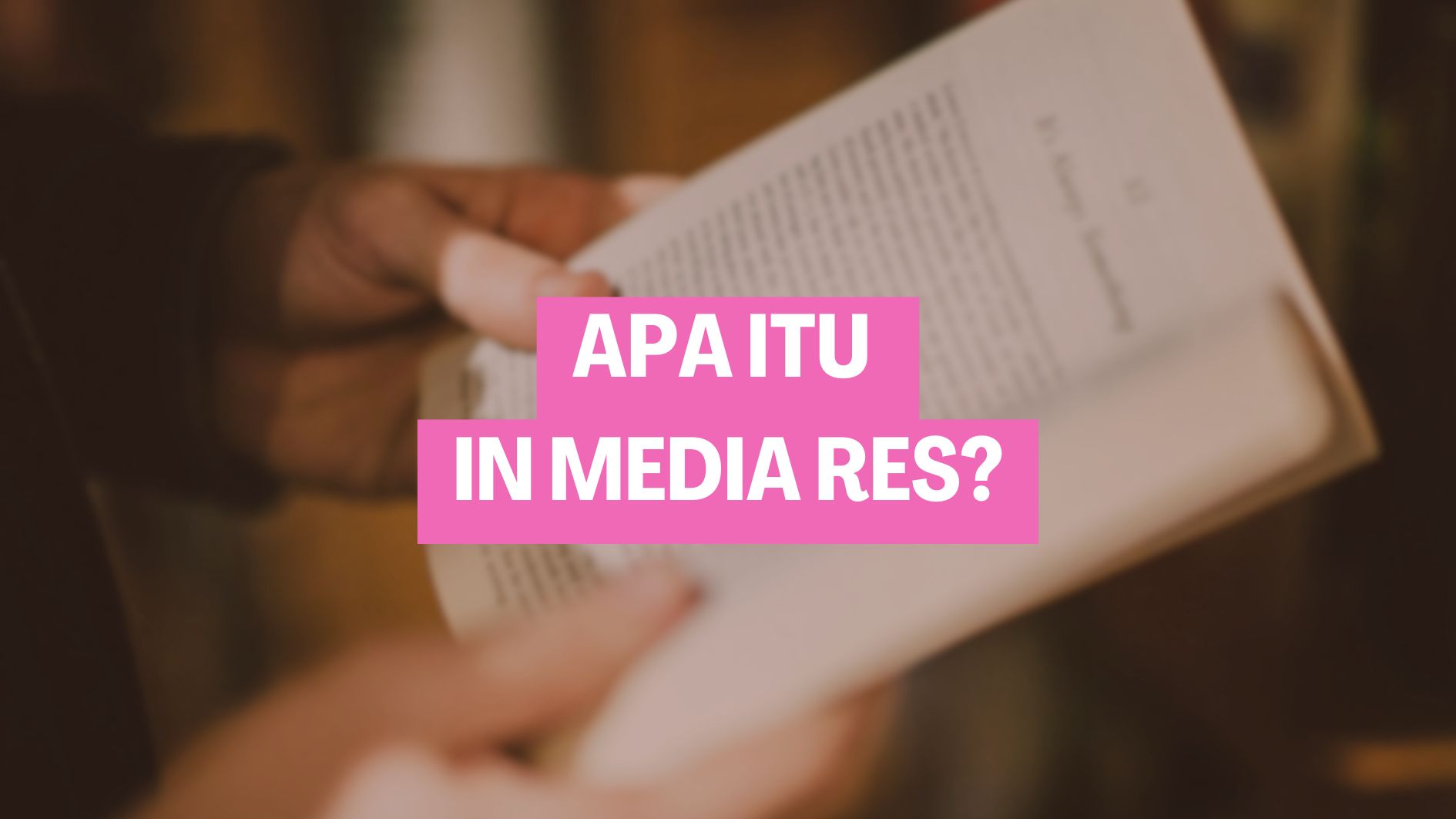 apa itu in media res